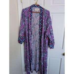 Print Fresh Amethyst Tiger Queen Robe Sz Small/Med No Belt